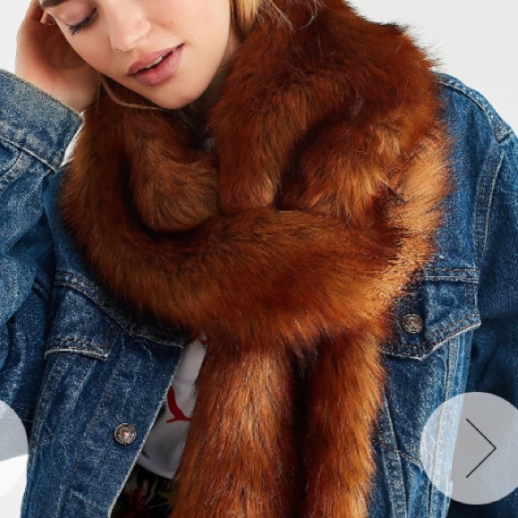 Urban Outfitters Accessories - NWT Brown Faux Fur Scarf